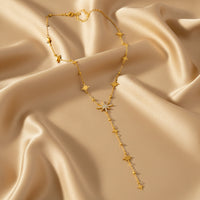 Collier en Y Étoile – Doré