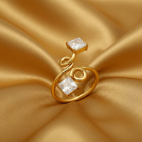 Bague Serpent Zircon – Doré