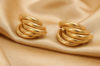 Boucles d'oreilles volutes dorées, acier inoxydable 316L – UniversBeauty