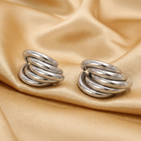 Boucles d'oreilles volutes argentées, acier inoxydable 316L – UniversBeauty