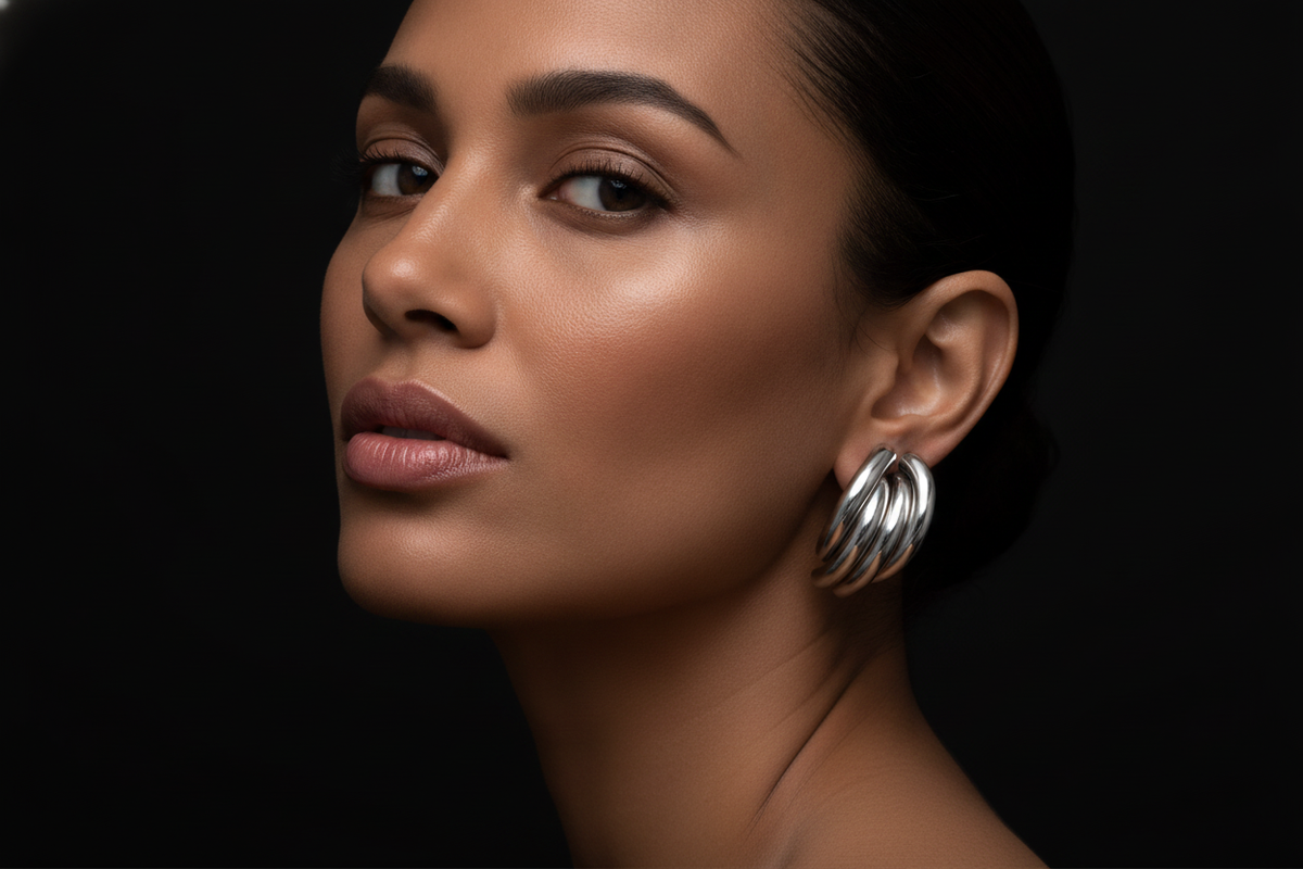 Boucles d'oreilles volutes, acier inoxydable 316L – UniversBeauty