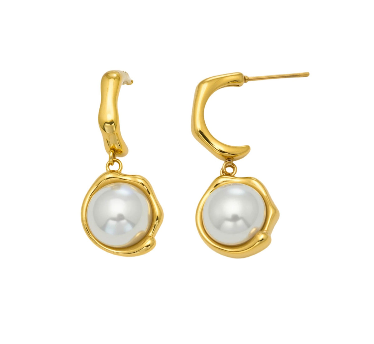 Pearl Earrings – Gold-plated
