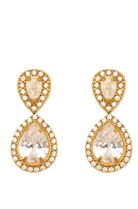 Ohrringe Zirkonia Tropfen – Gold