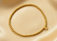 Bracelet perlé effet miroir doré, acier inoxydable – UniversBeauty
