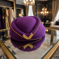 Chapeau Toque Élégance – Broche Laurier Doré
