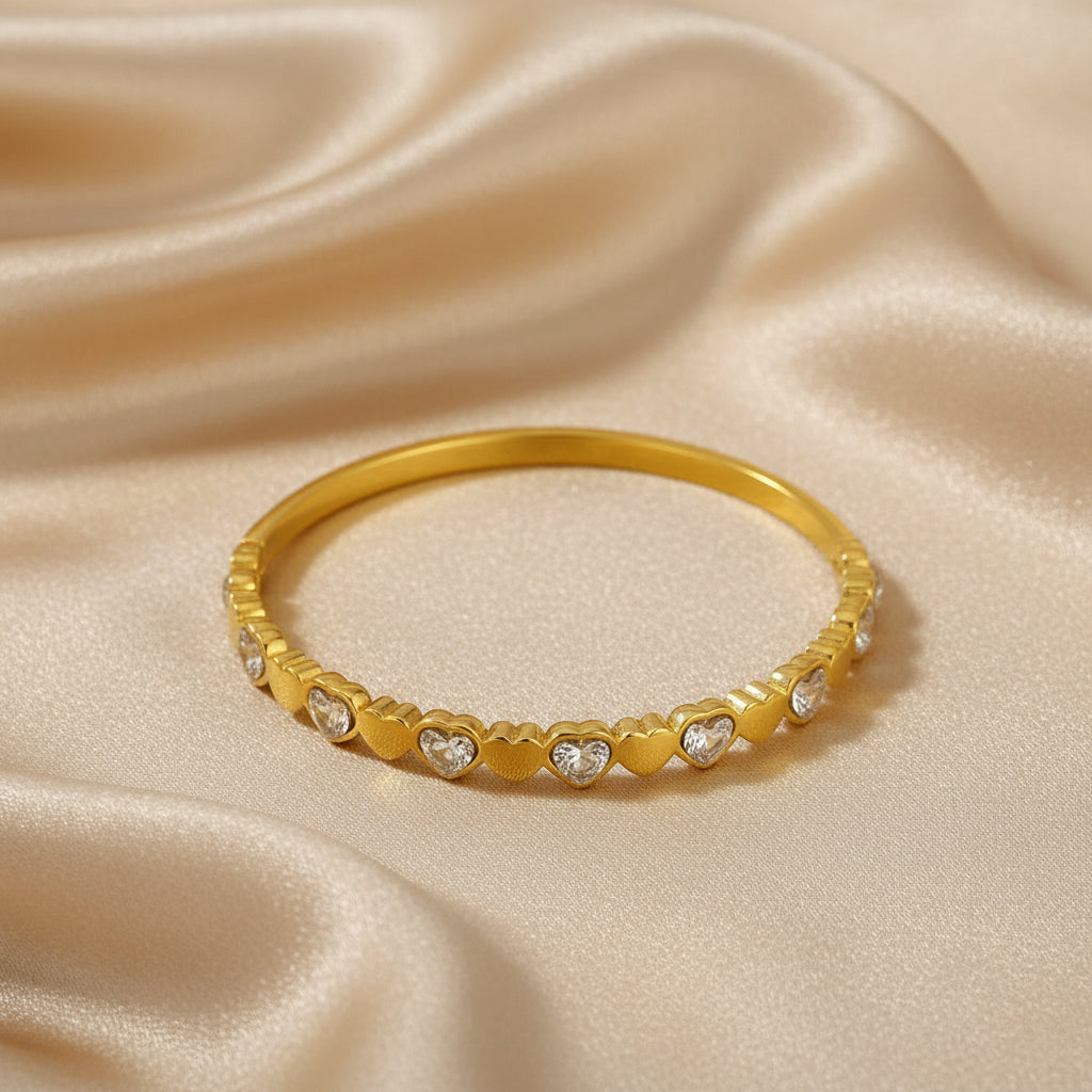 Armreif Zirkonia – Goldfarben