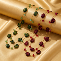 Collier Sautoir Double Rang Éclat Résine — Précommande