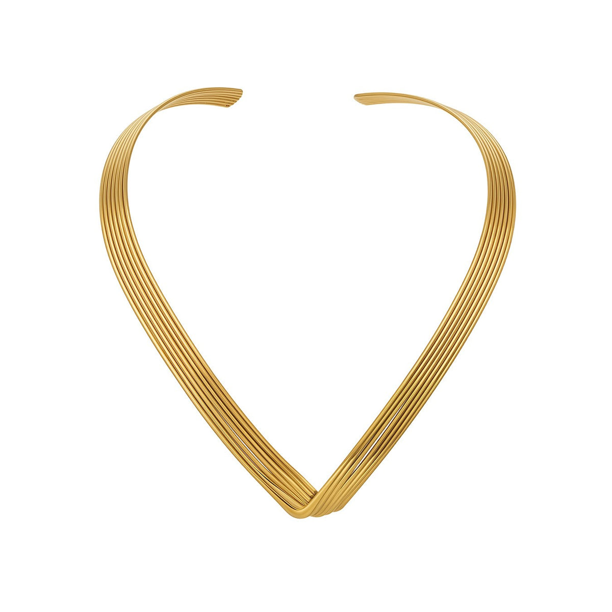 Collier Maille Plate – Doré