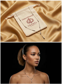 Collier en Y à gouttes pendantes, acier inoxydable 316L – UniversBeauty